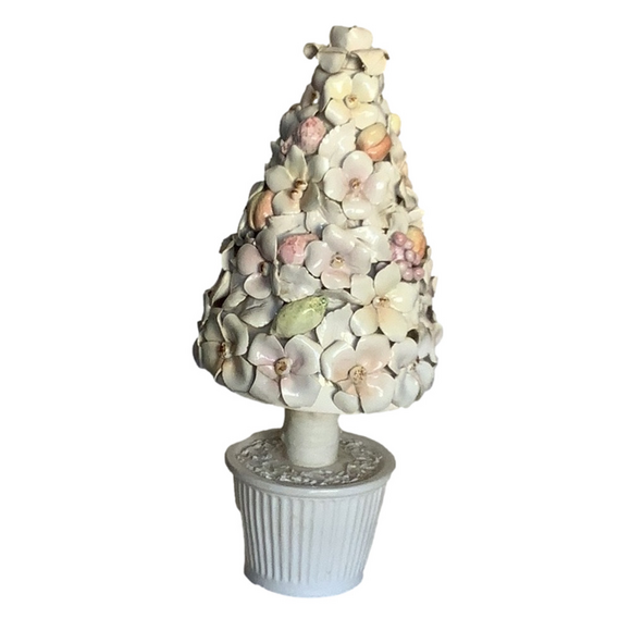 Vintage Other - ARDALT Italy Vintage‎ Fiori Bianco Porcelain Topiary Tree Cottagecore 14”